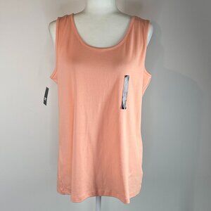 Lands End Peach Tank Top NWT size Large